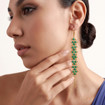 Load image into Gallery viewer, Green Strawberry Wave Earrings