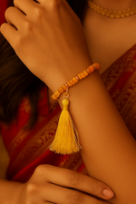 Load image into Gallery viewer, Carnelian Energy Gemstone Rakhi Lumba