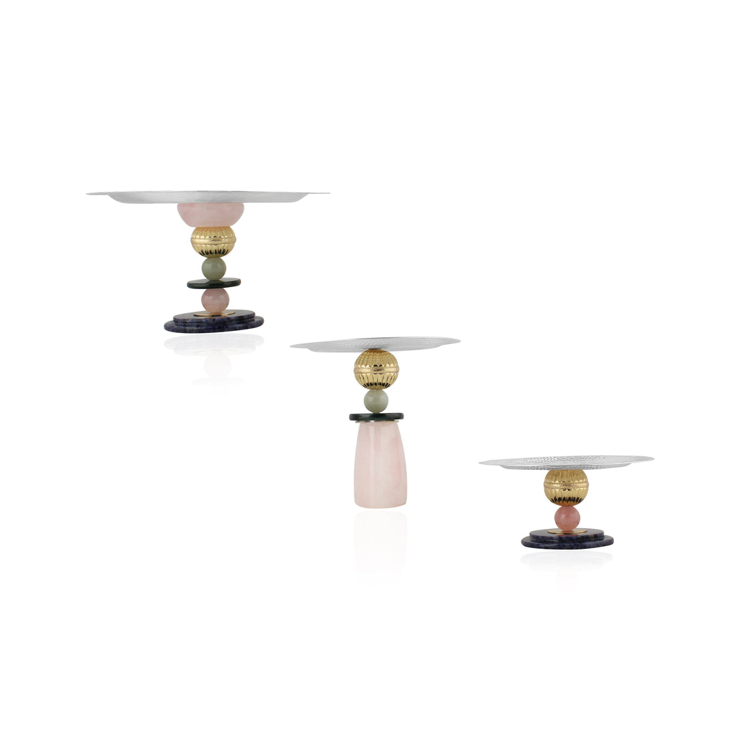 Diamond mini pedestal platter