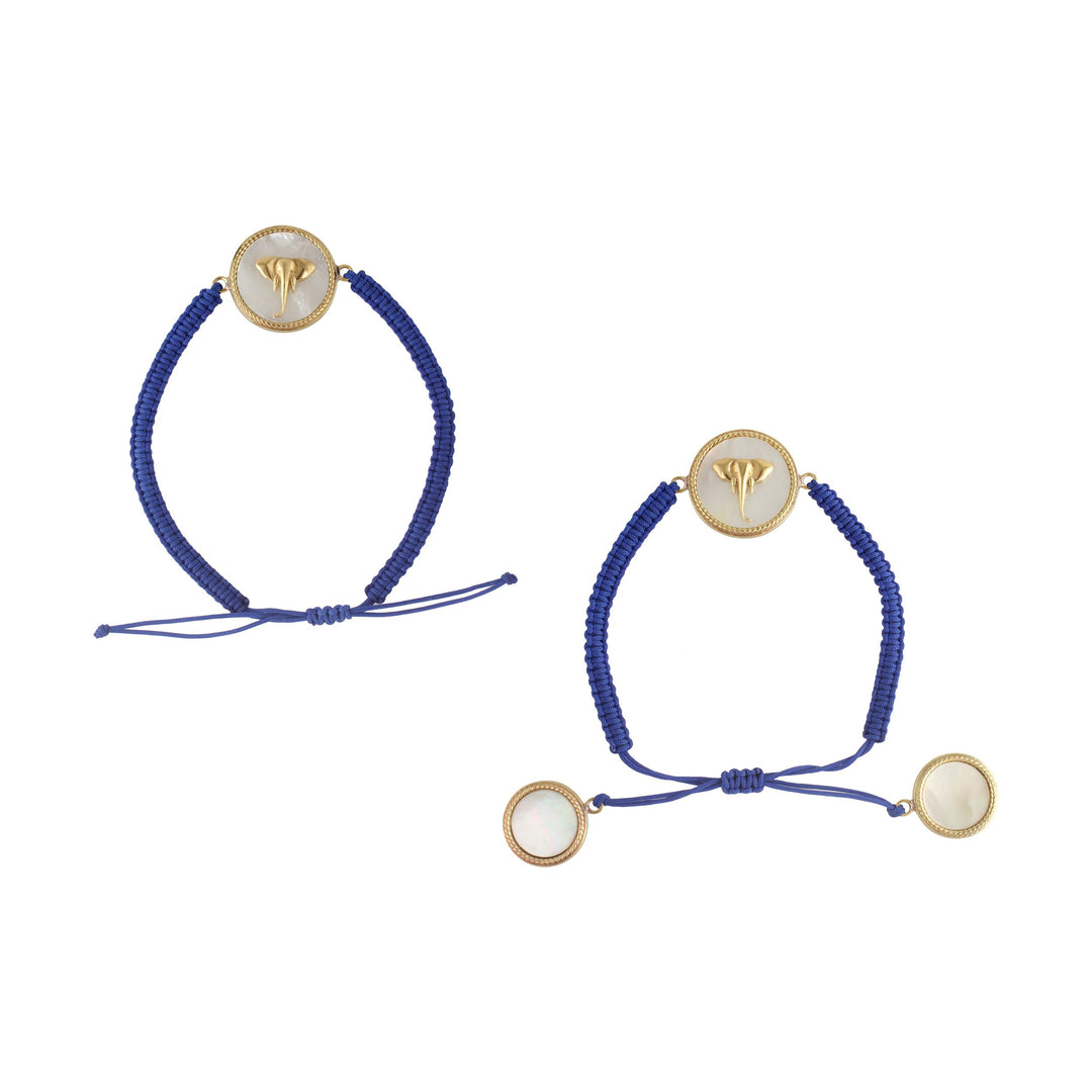 Elegant Mother of pearl Elephant Rakhi for a couple