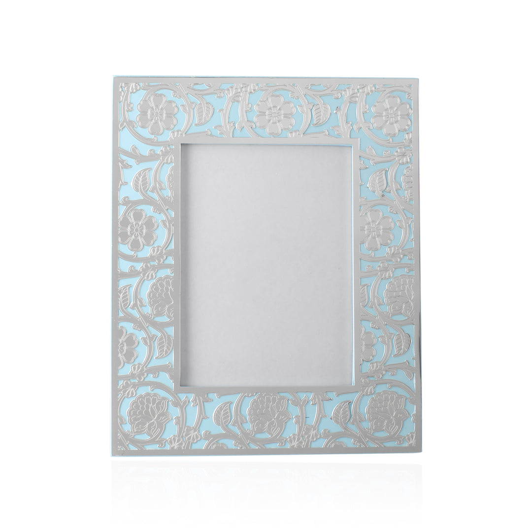 Elegant Silver Flower Photo Frame Hamper