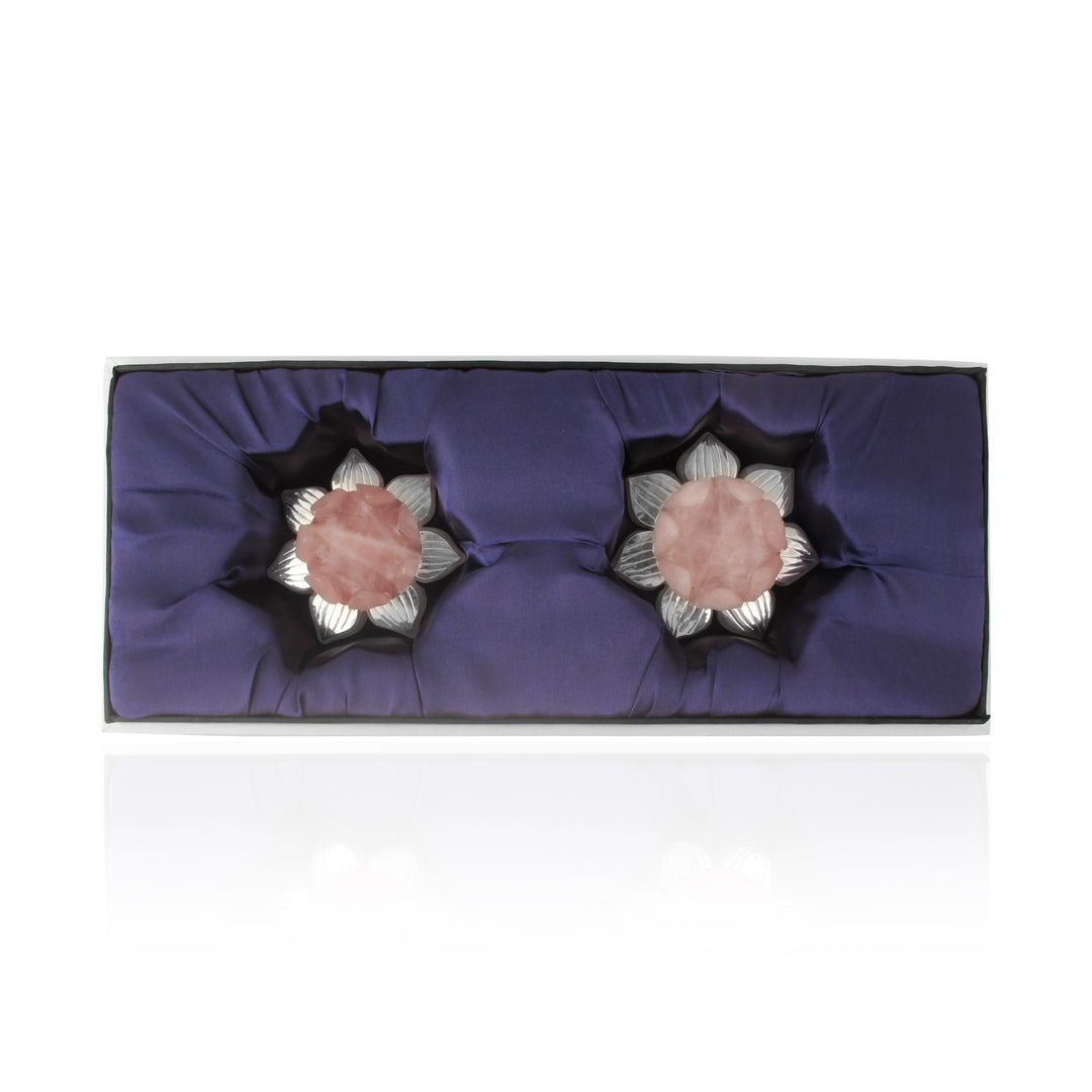 Rose Quartz Lotus Tea lite ❤️