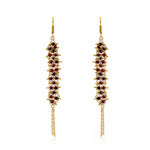 Load image into Gallery viewer, Garnet Wave Earrings