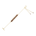 Load image into Gallery viewer, Red Garnet Gemstone Weave Rakhi