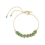 Load image into Gallery viewer, Green Strawberry Gemstone weave Rakhi