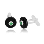 Load image into Gallery viewer, Crysler Emerald Black Onyx Cufflink