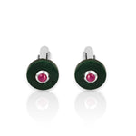 Load image into Gallery viewer, Crysler Ruby Malachite Cufflink