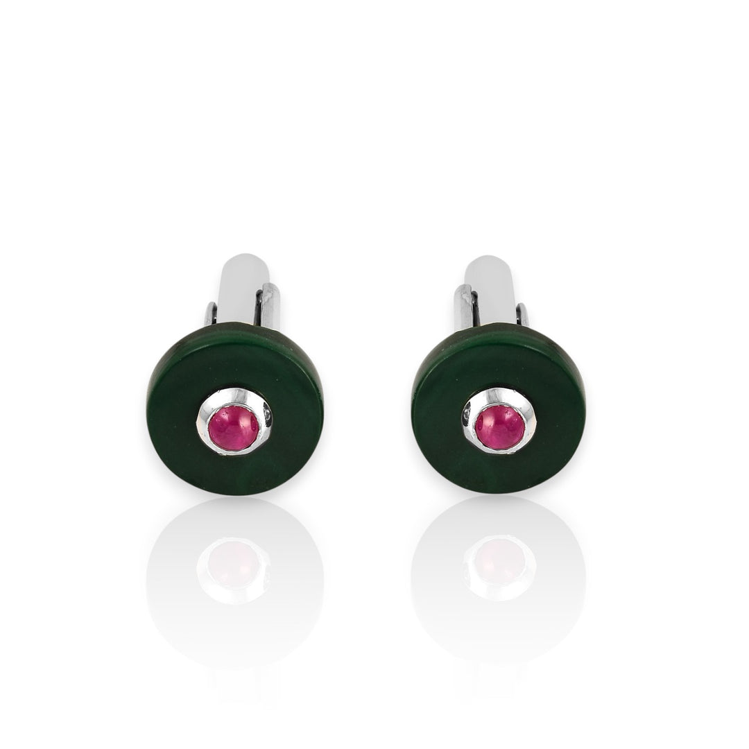 Crysler Ruby Malachite Cufflink