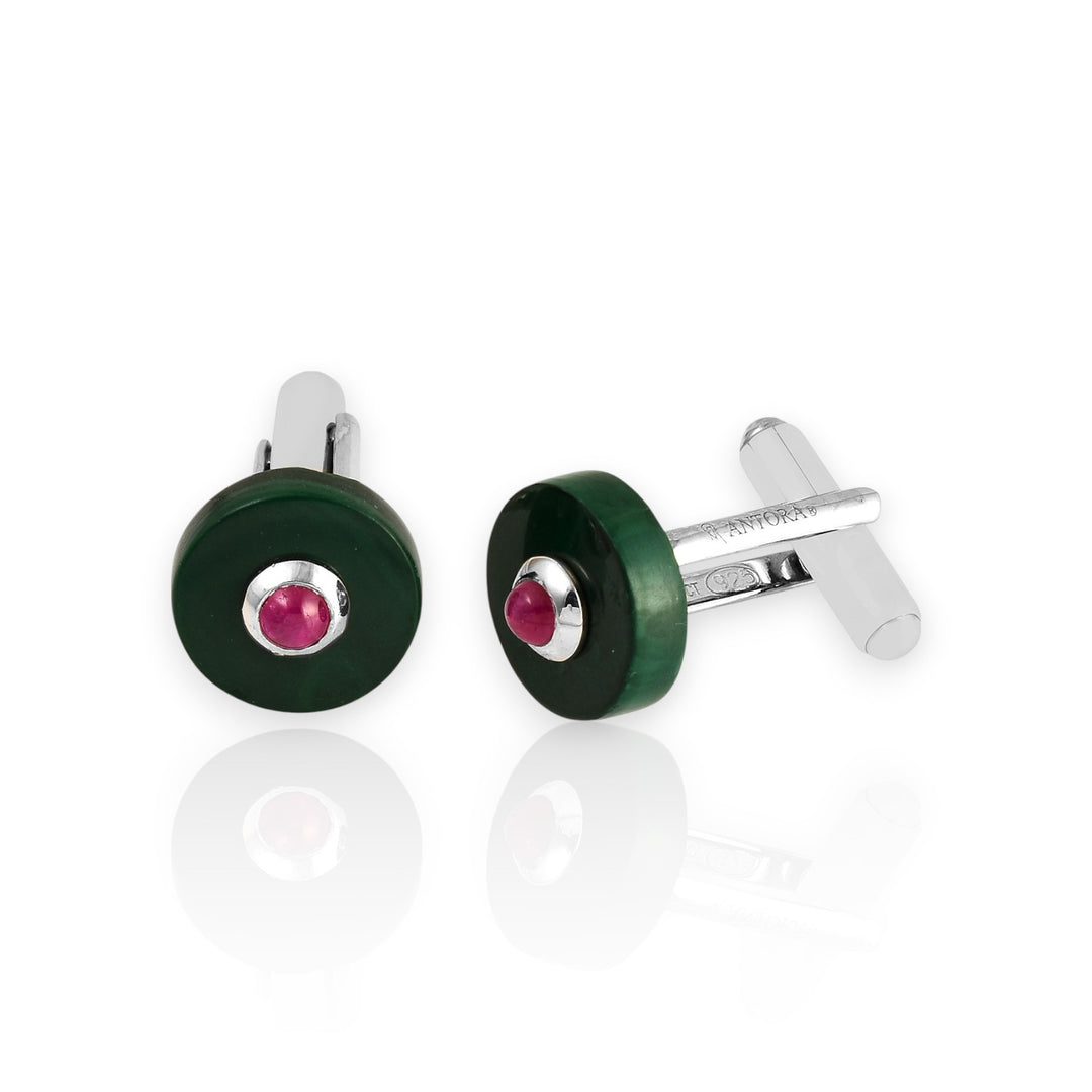 Crysler Ruby Malachite Cufflink