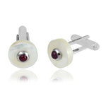 Load image into Gallery viewer, Crysler Ruby Pearl Cufflink