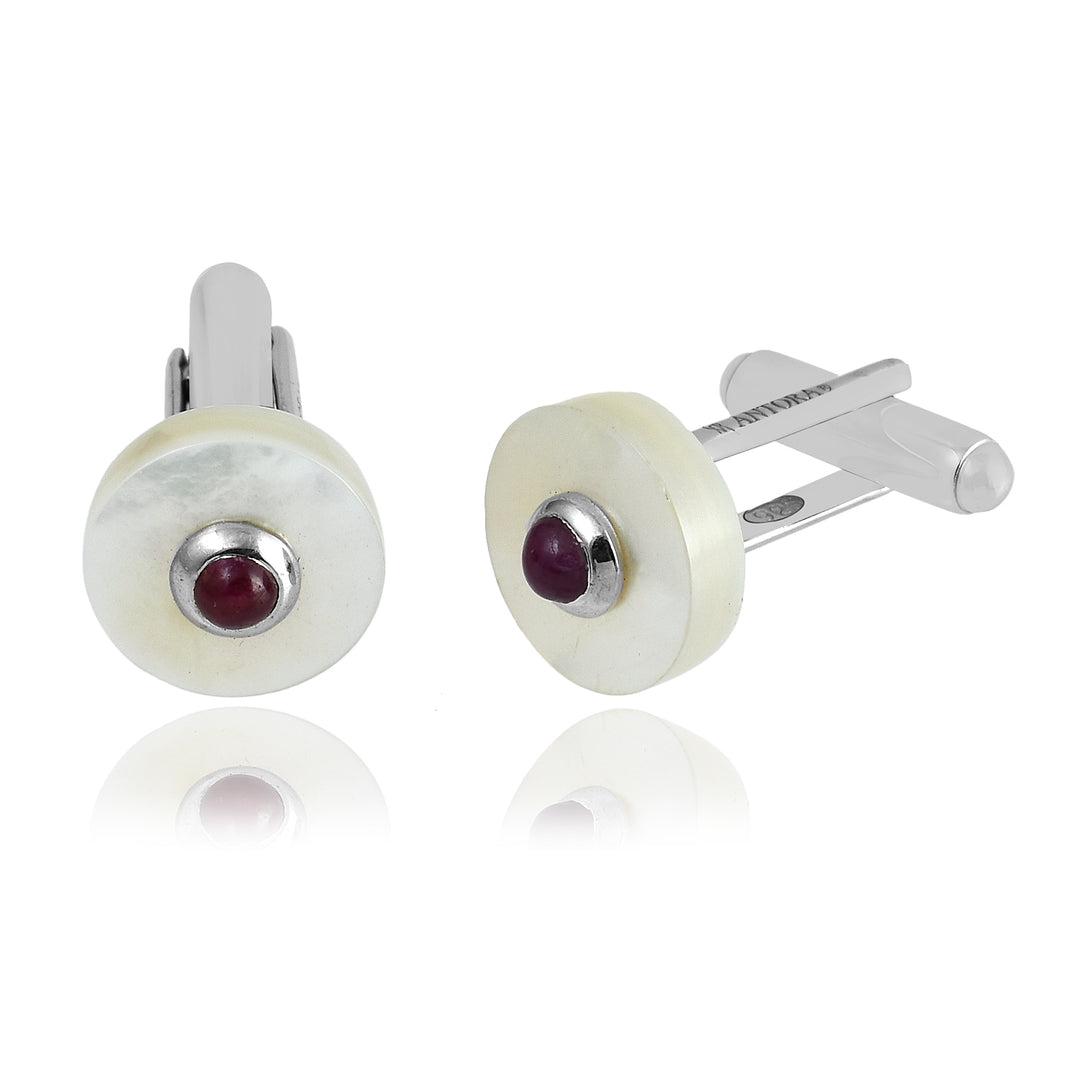 Crysler Ruby Pearl Cufflink