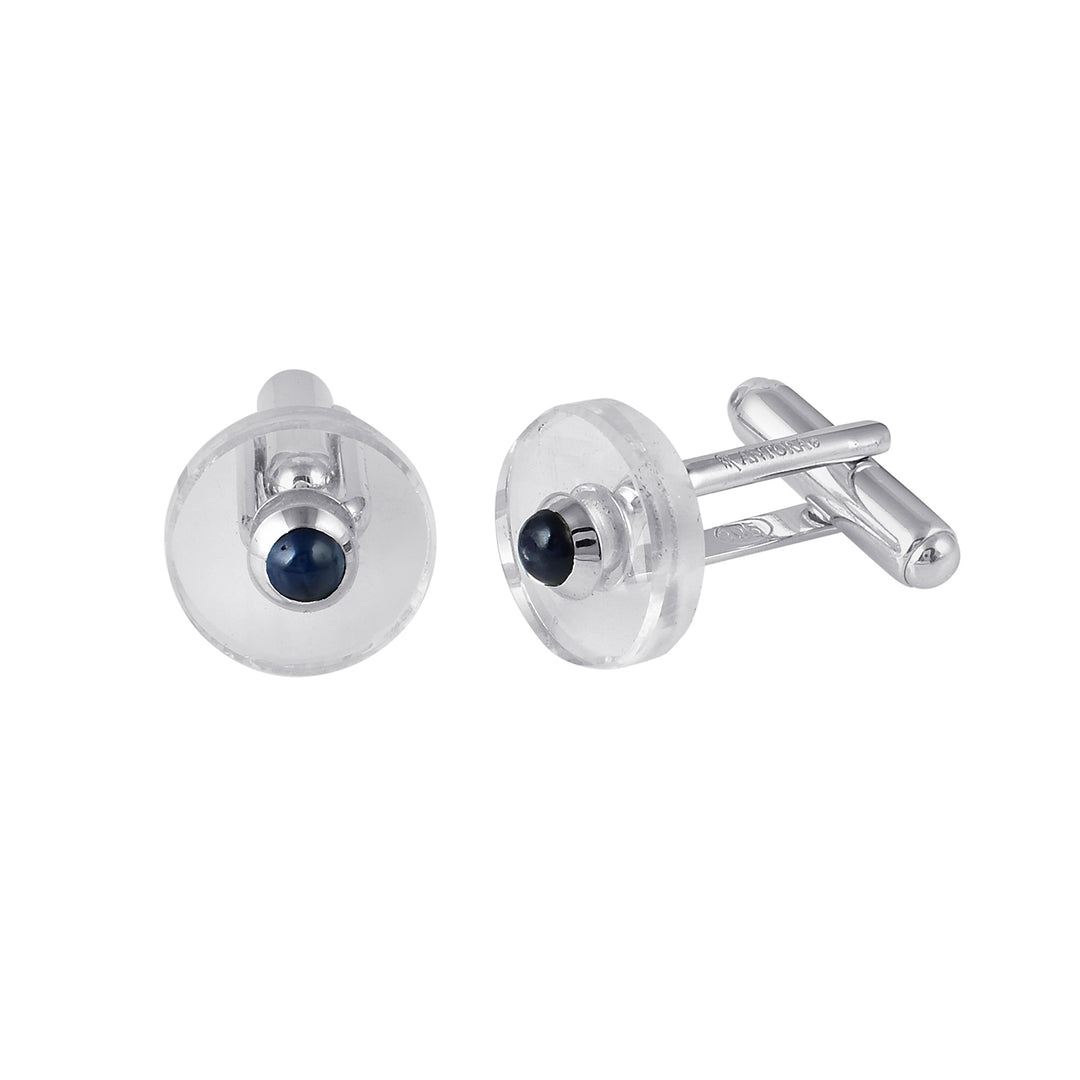 Crysler Blue Sapphire Pearl Cufflink