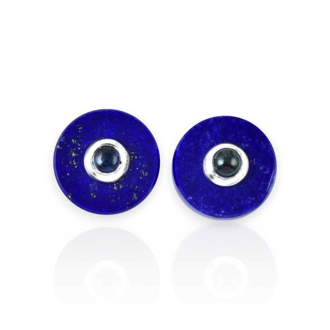 Crysler Blue Sapphire Malachite Cufflink