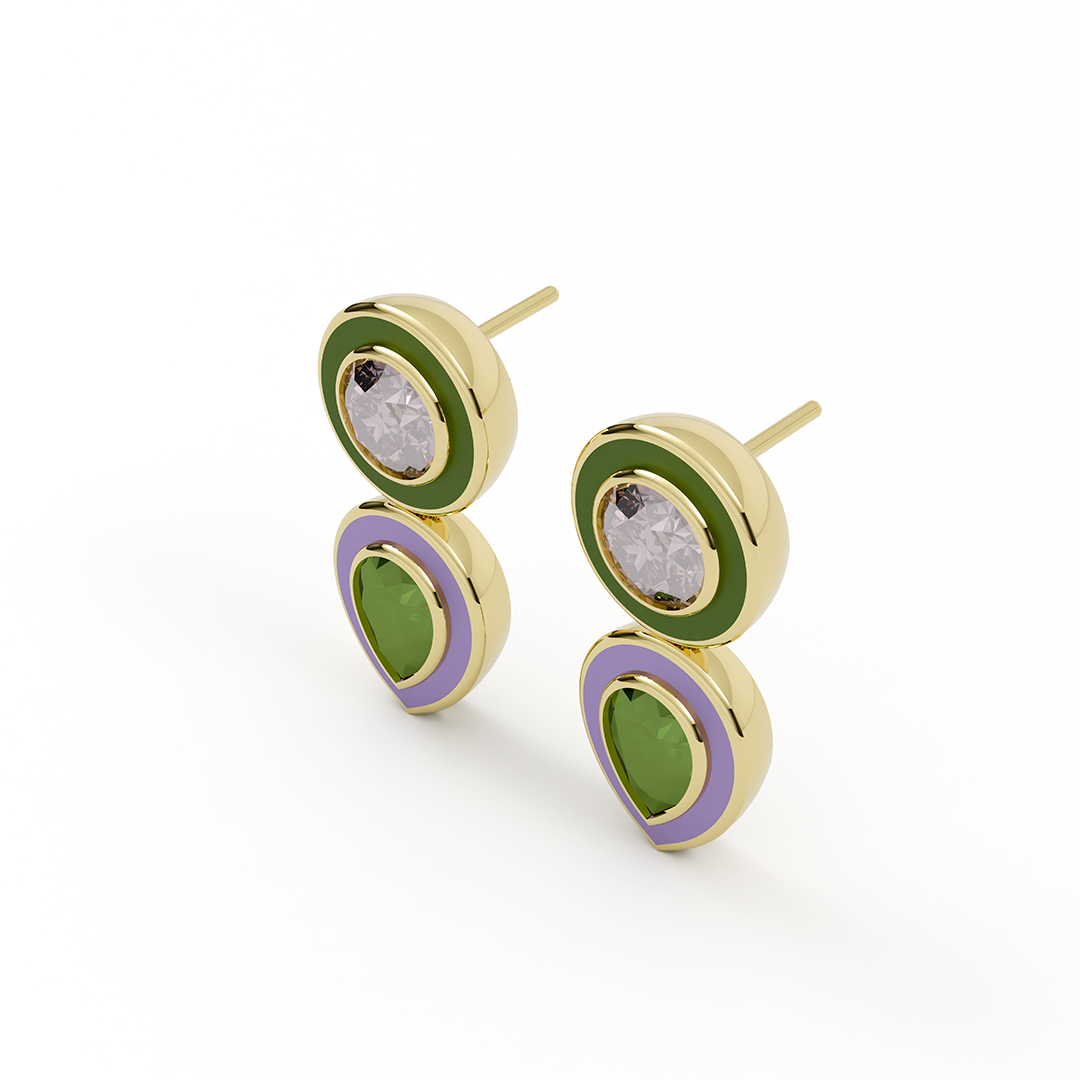Sundops (green) Earring