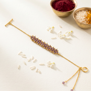 Amethyst Gemstone Weave Rakhi (Unisex)