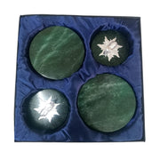 Elephant star glass cover and coaster (set of 2)