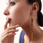 Load image into Gallery viewer, Garnet Wave Earrings