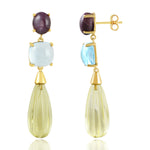 Load image into Gallery viewer, Gold Plated Multi Color Earring
