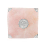 Load image into Gallery viewer, Rose Quartz Silver Chowki
