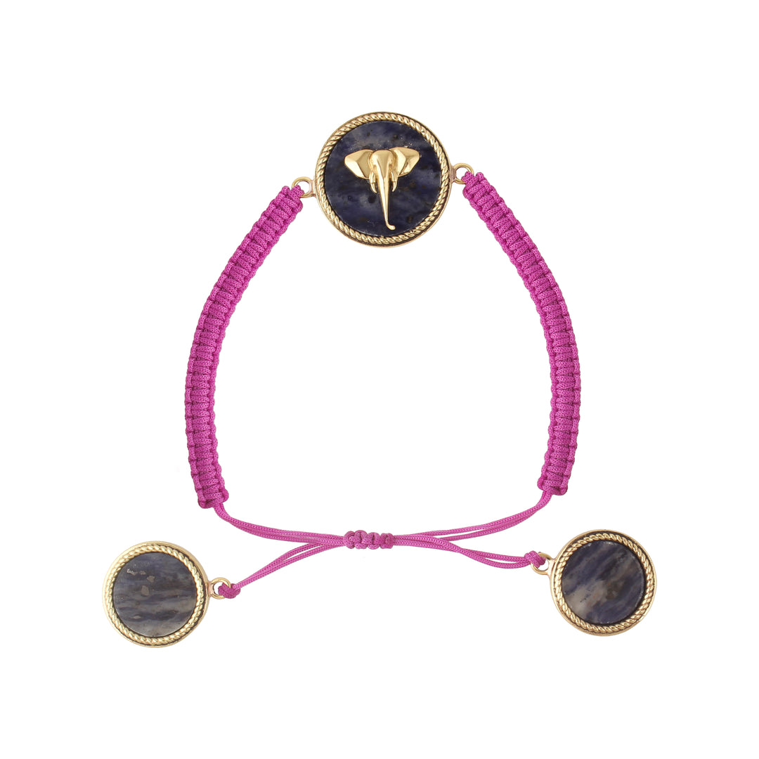 Sodalite Elephant Rakhi Lumba