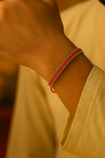 Load image into Gallery viewer, Gold-Plated Thread Rakhi
