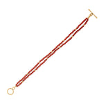 Load image into Gallery viewer, Handcrafted Red Carnelian Gemstone Rakhi
