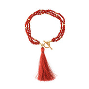 Handcrafted Carnelian Gemstone Rakhi Lumba