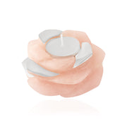 Silver Rose Quartz Gemstone Rose Tea Lite ❤️❤️