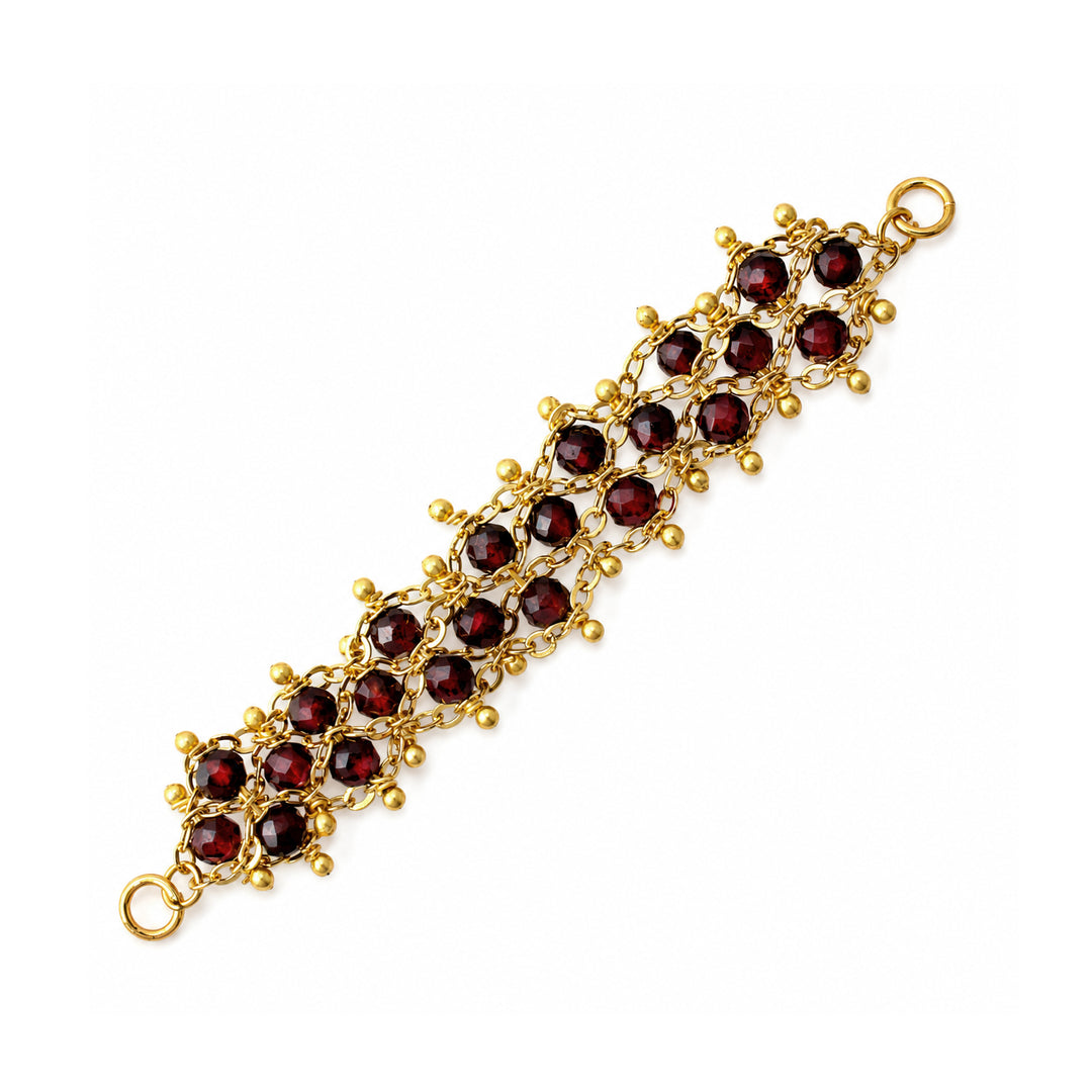 Garnet Wave Earrings