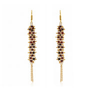 Garnet Wave Earrings