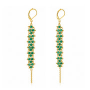 Green Strawberry Wave Earrings