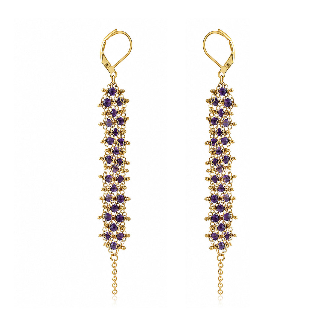 Amethyst Wave Earrings
