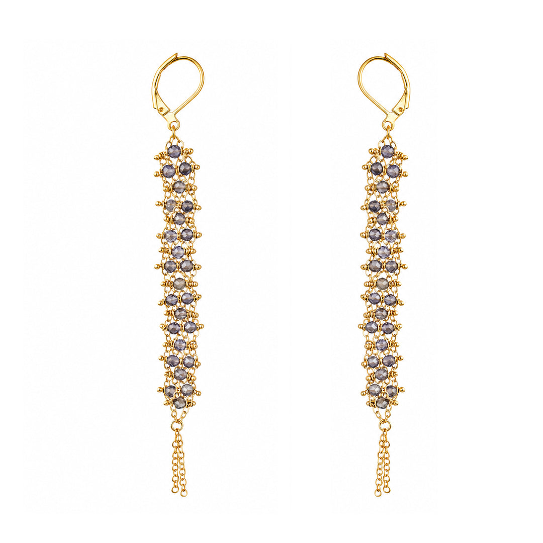 Iolite Wave Earrings