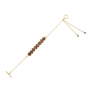 Red Garnet Gemstone Weave Rakhi