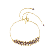Amethyst Gemstone Weave Rakhi (Unisex)