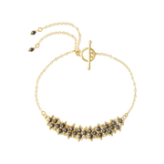 Pyrite Gemstone Weave Rakhi