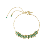 Green Strawberry Gemstone weave Rakhi