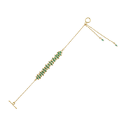 Green Strawberry Gemstone weave Rakhi