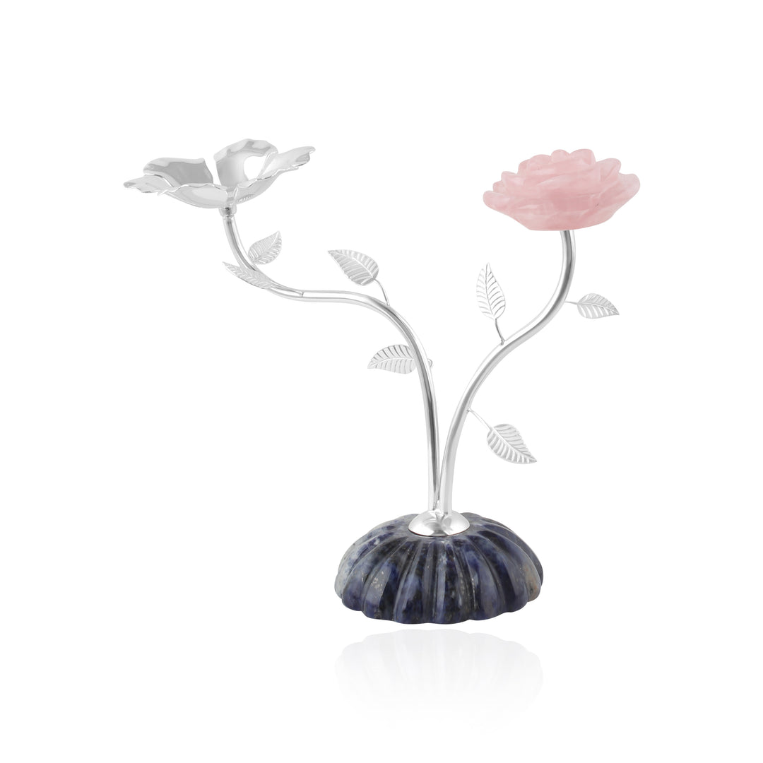 Rose Quartz Flower Tea Lite.