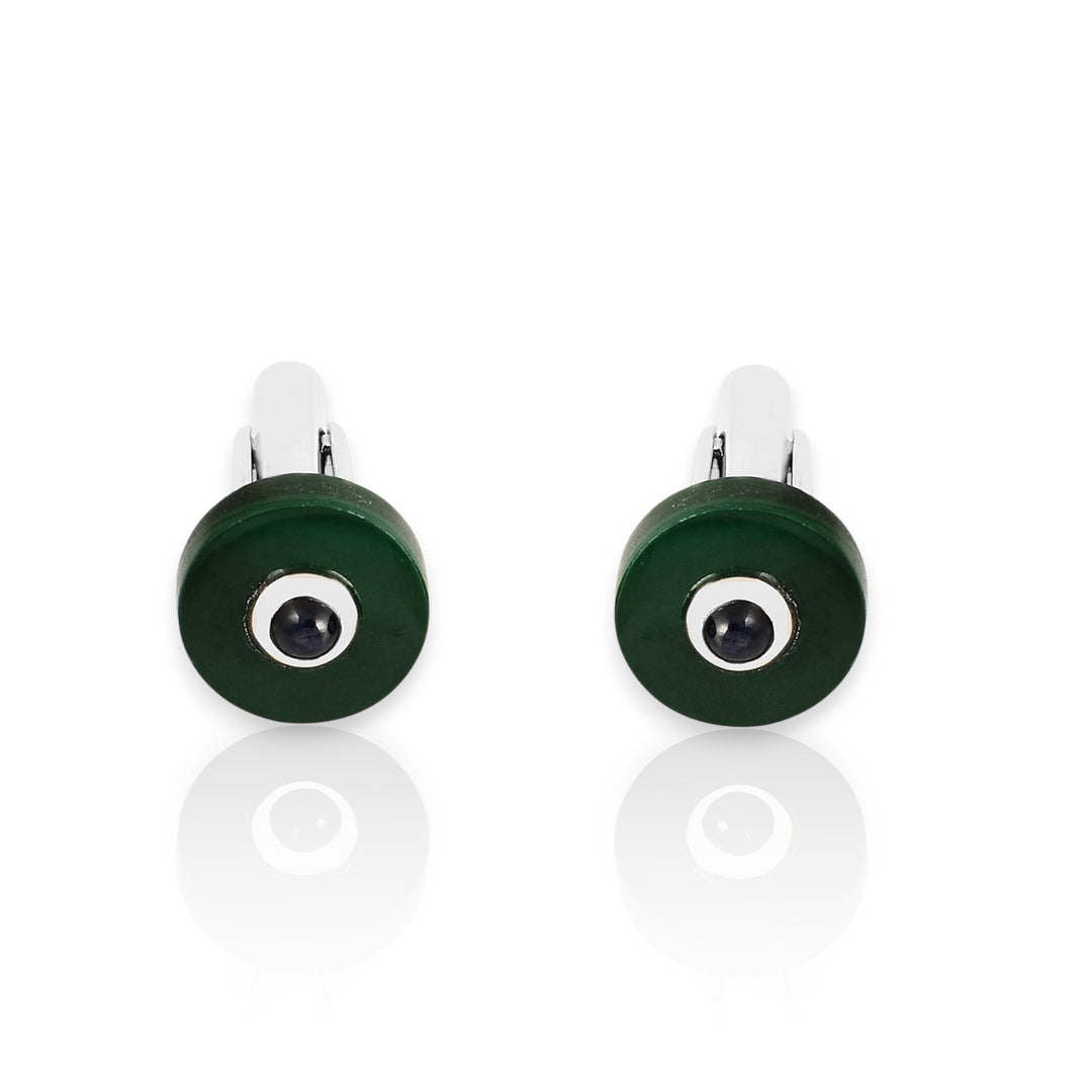 Crysler Blue Sapphire Malachite Cufflink