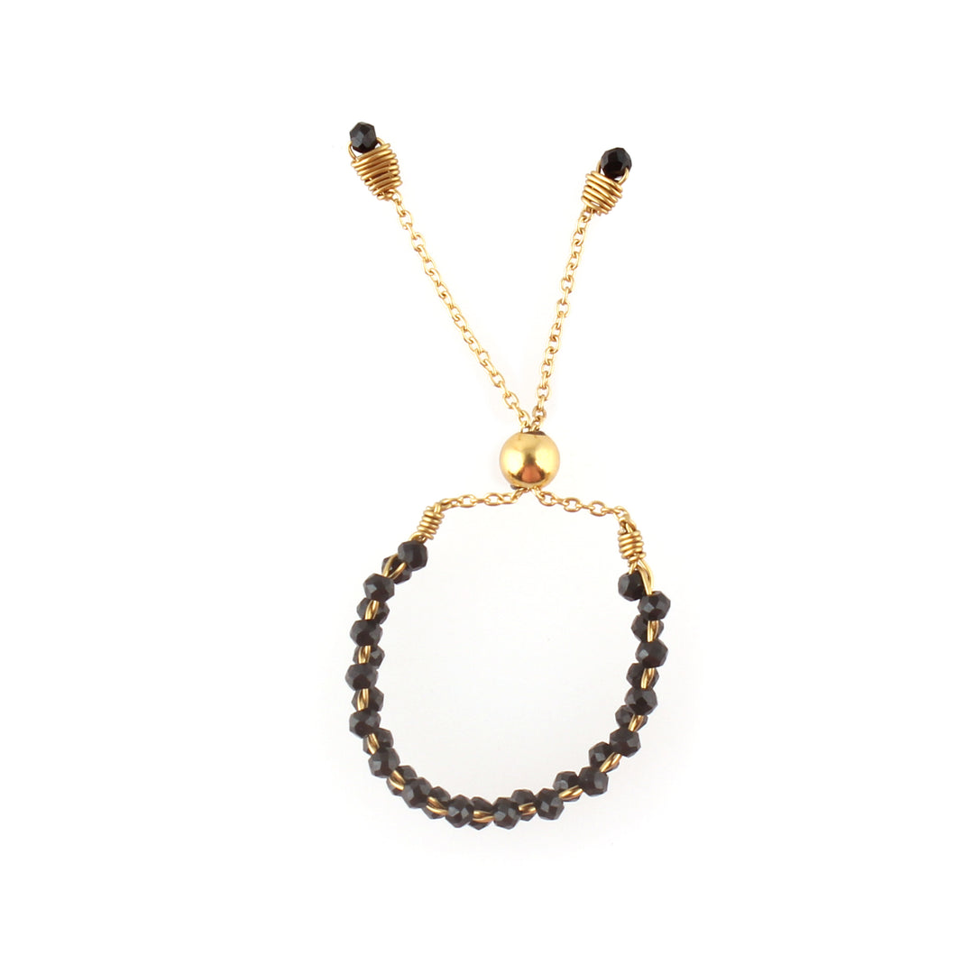 Protection Black Onyx free size Ring