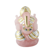 Rose Quartz (dual tone) Lord Ganesha
